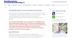 Desktop Screenshot of goedkoopste-levensverzekering.nl