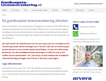 Tablet Screenshot of goedkoopste-levensverzekering.nl